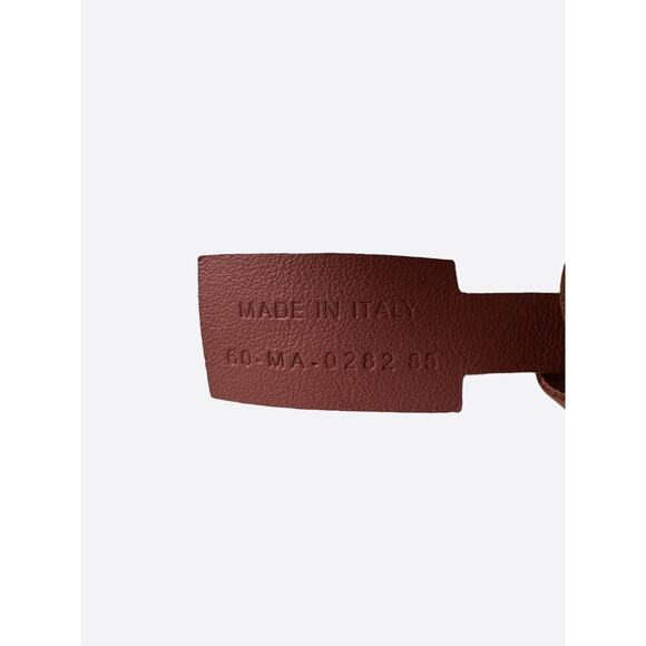 Dior Taupe & Rust Reversible Gold Buckle Belt - Picture 7 of 7